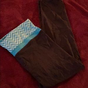 Blue and Black Capri Leggings